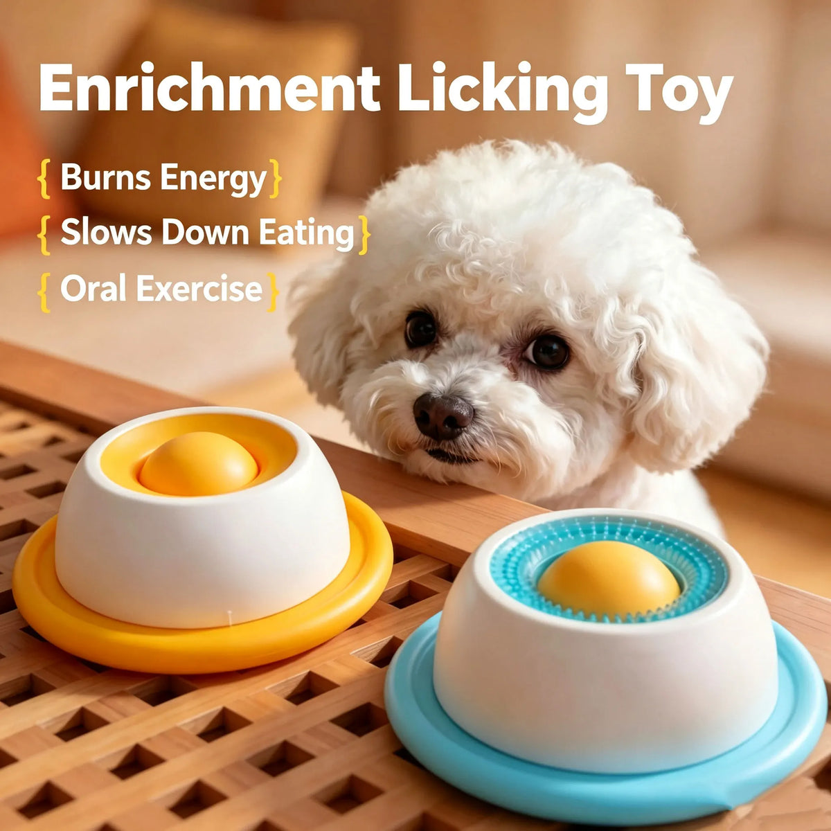 Pet Lick Toy Slow Feeding Dispenser Interactive Enrichment Training Crate Accessory