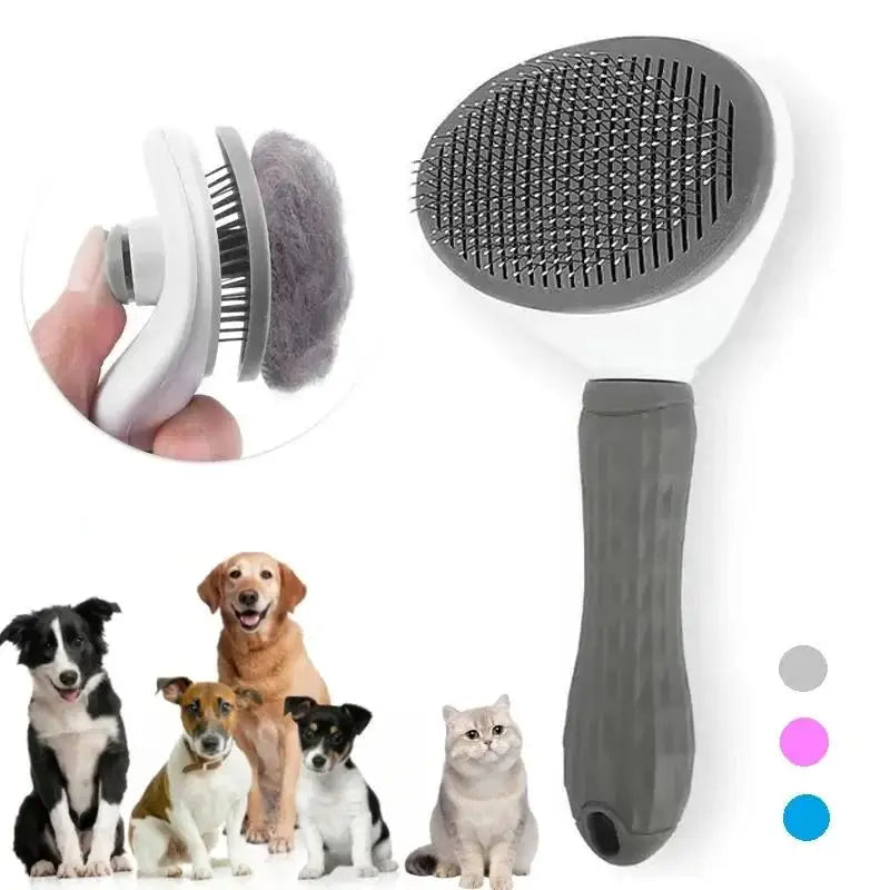 Self-cleaning pet grooming brush product photo