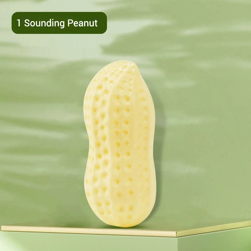 Peanut-shaped squeaky dog toy – product image 6