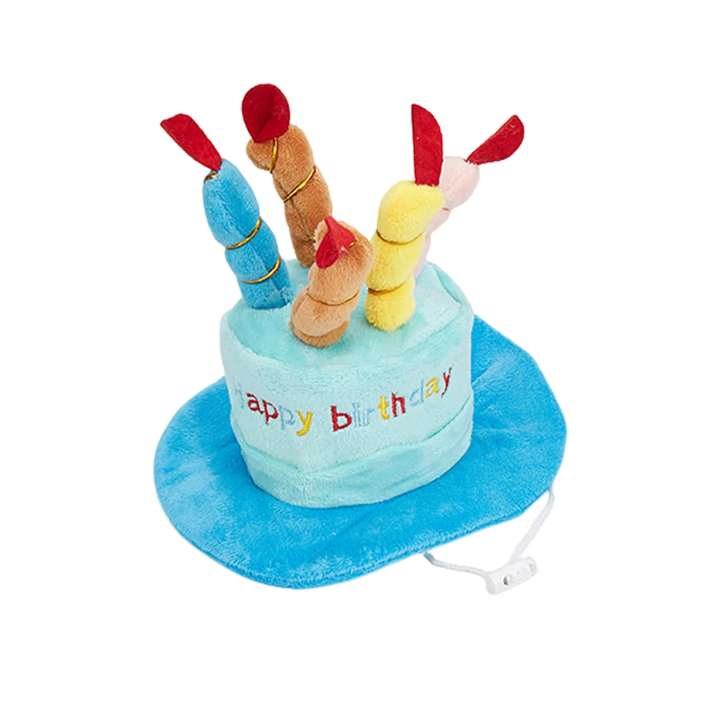 Pet Birthday Party Hat Toy Set For Cats and Dogs Elastic Comfortable