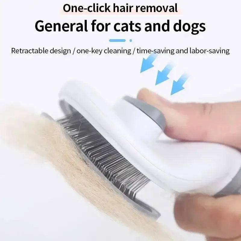 Self-cleaning pet grooming brush product photo