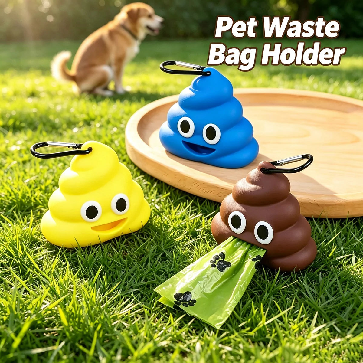 Outdoor Pet Waste Bag Dispenser Portable Poop Bag Loader Cleaning