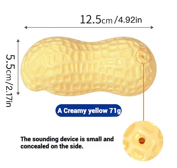 Peanut-shaped squeaky dog toy – product image 7