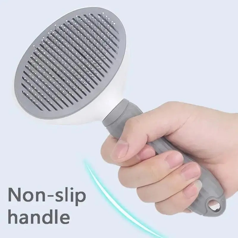 Self-cleaning pet grooming brush product photo
