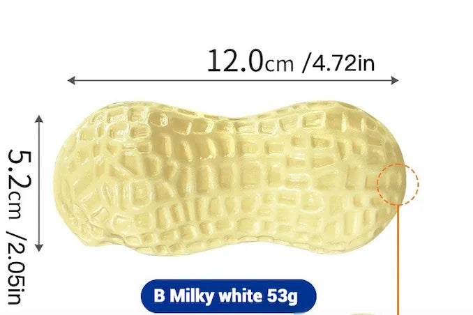 Peanut-shaped squeaky dog toy – product image 8