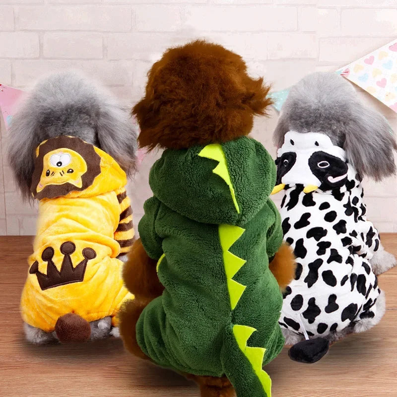 Cozy fleece dog jumpsuit – product image 3