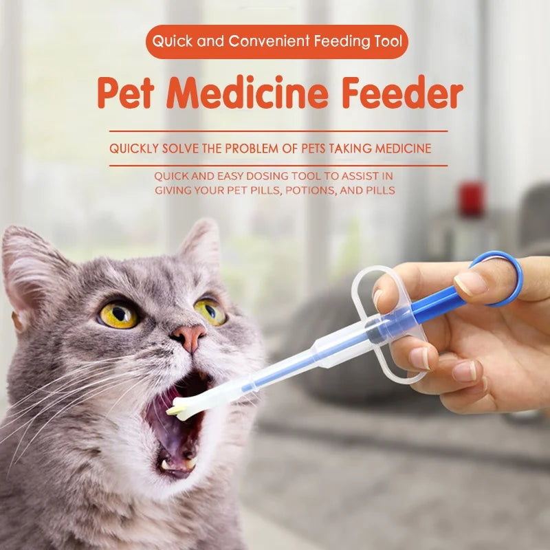 Pet Medicine Feeder Cat Tablet Syringe Feeder Soft Tip
