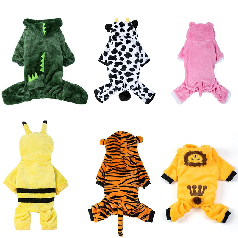 Cozy fleece dog jumpsuit – product image 2