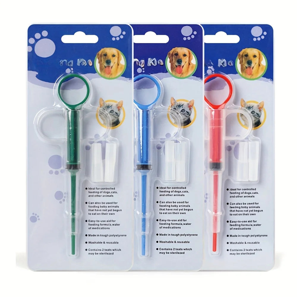Pet Medicine Feeder Cat Tablet Syringe Feeder Soft Tip
